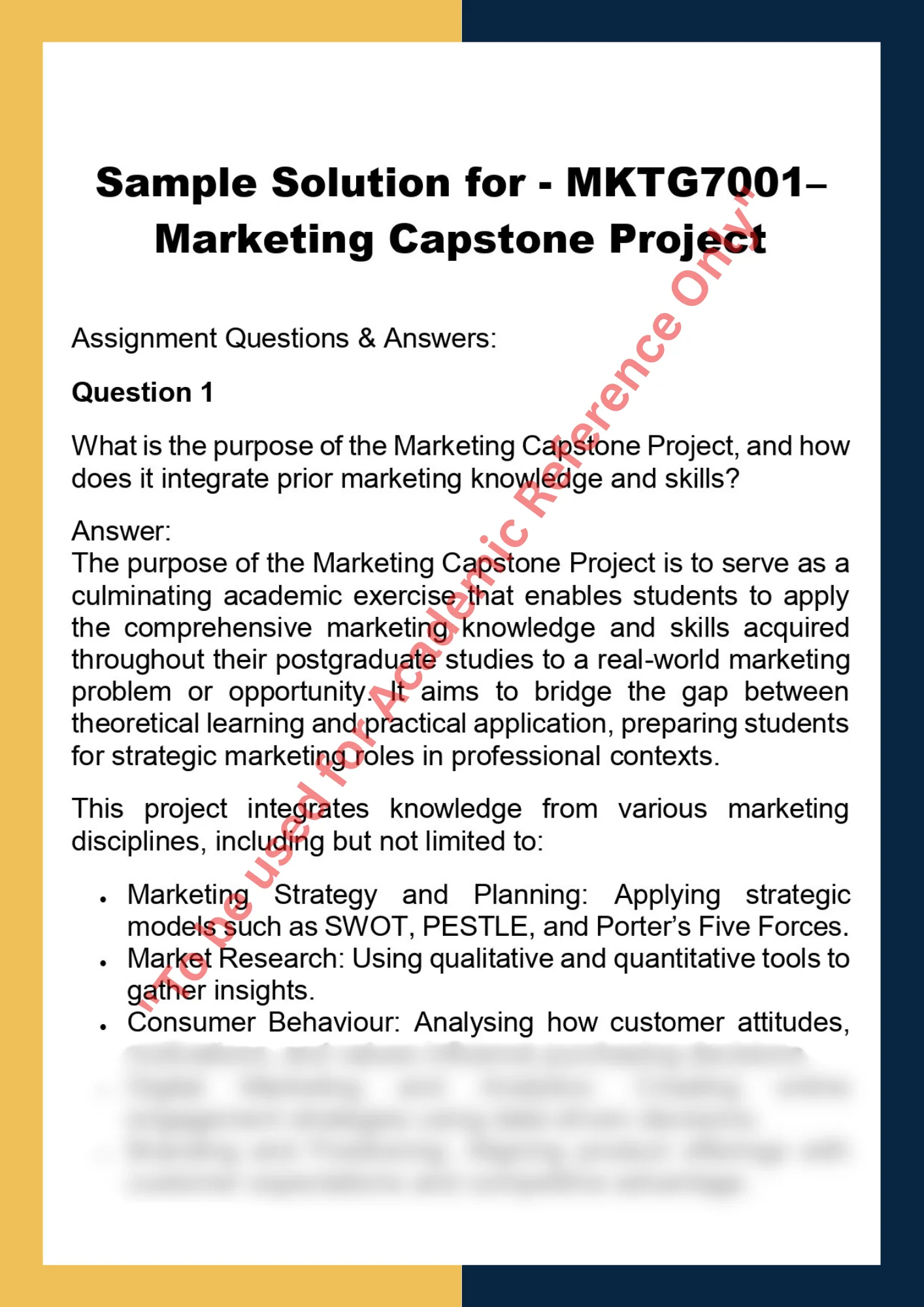 MKTG7001– Marketing Capstone Project 0